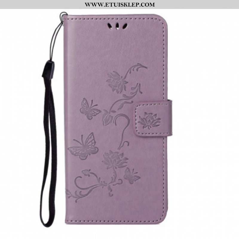 Etui Folio do Xiaomi Redmi Note 10 Pro Motyle I Kwiaty